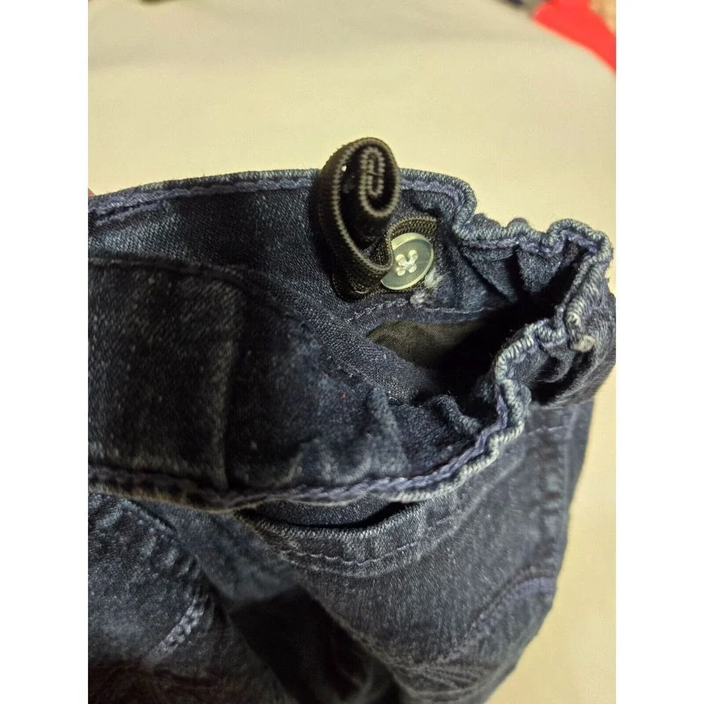 Piper Faves Girls Dark Wash Skinny Bootcut Jeans Size 8R Adjustable Waist Indigo